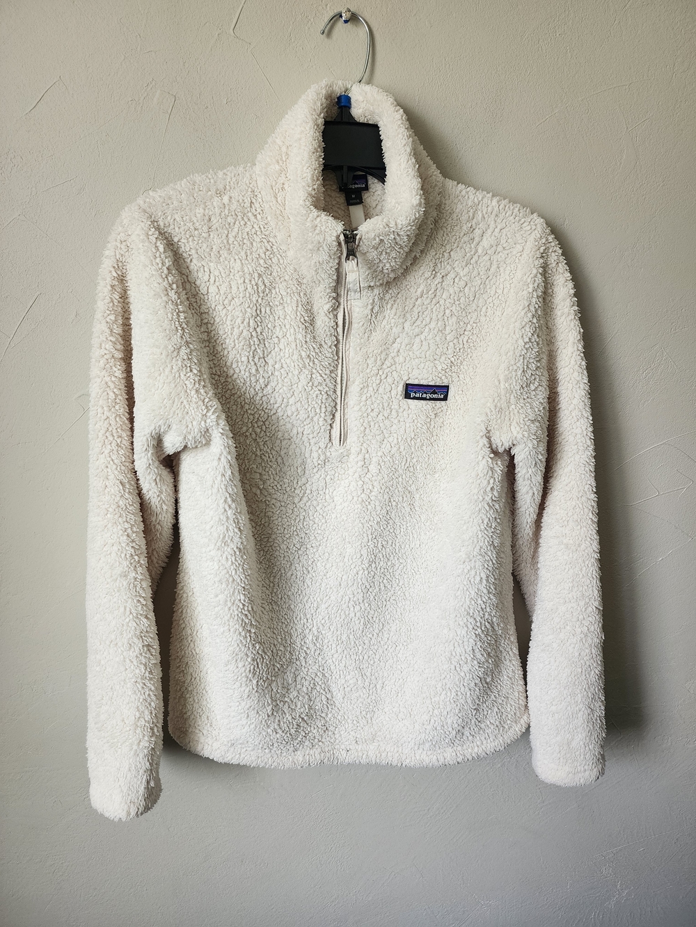 Patagonia Women's Cream Half-Zip Fleece Pullover Size Medium